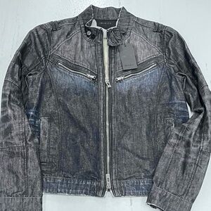 Rogue  Men's Black  multi color Denim Jacket